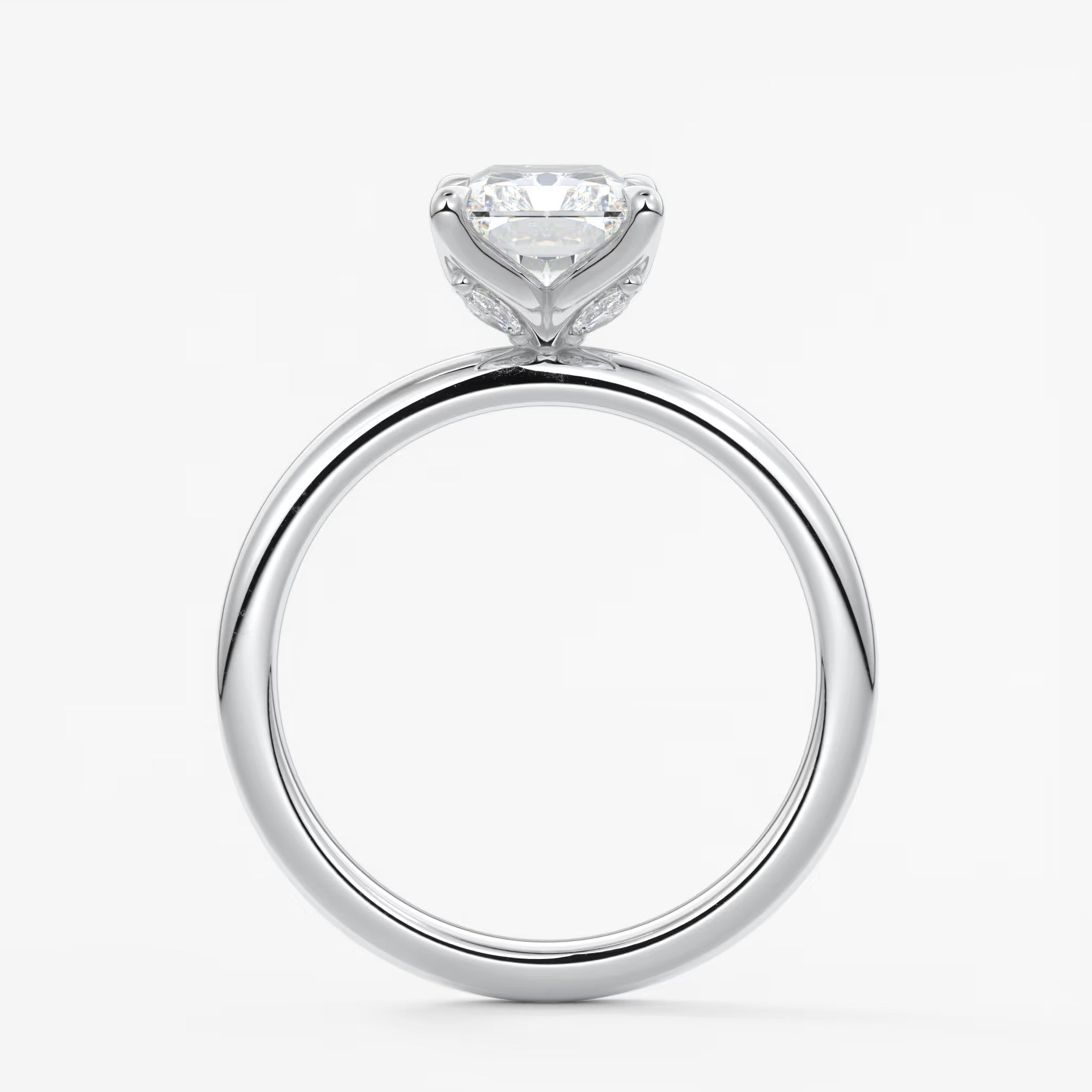 Celestia deluxe – two-tone radiant engagement ring