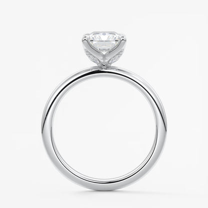 Celestia deluxe – two-tone radiant engagement ring