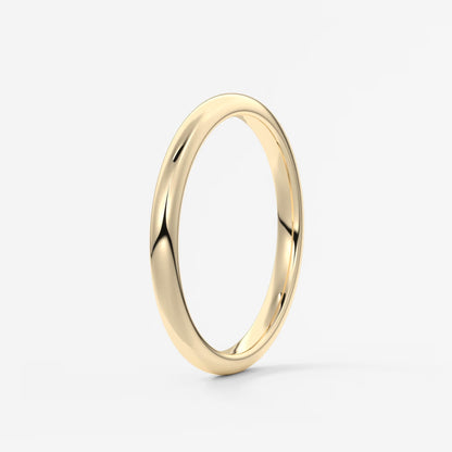 Classic round comfort-fit wedding band