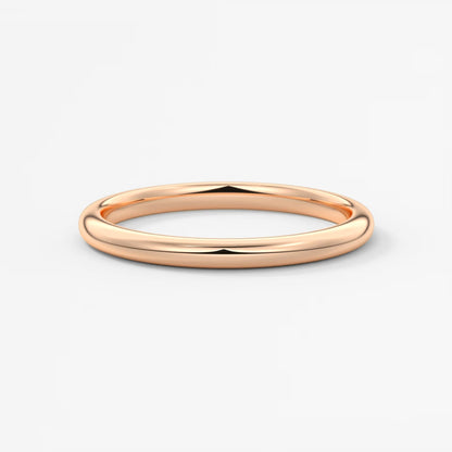 Classic round comfort-fit wedding band