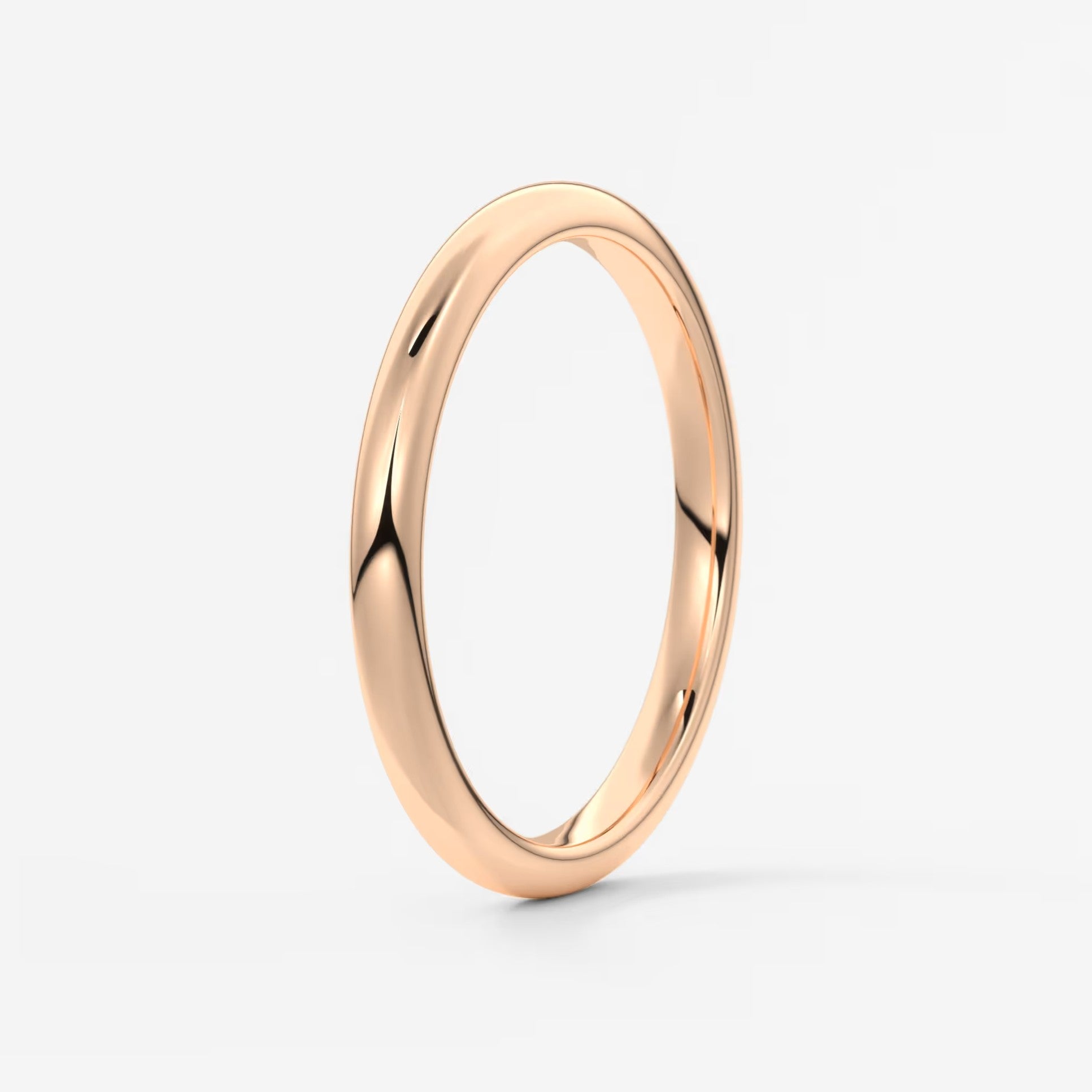 Classic round comfort-fit wedding band