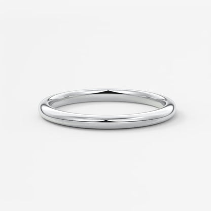 Classic round comfort-fit wedding band