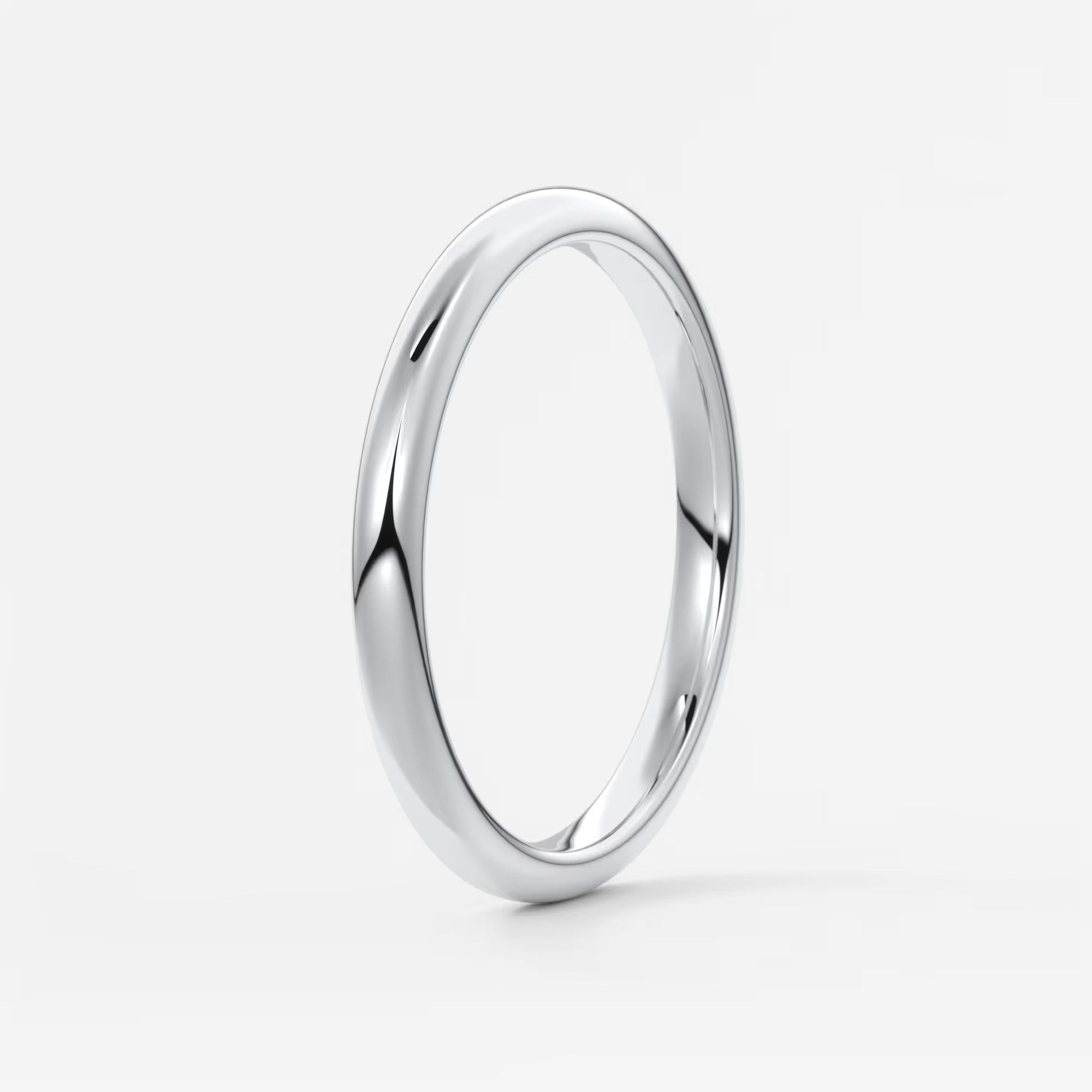 Classic round comfort-fit wedding band