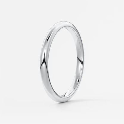 Classic round comfort-fit wedding band