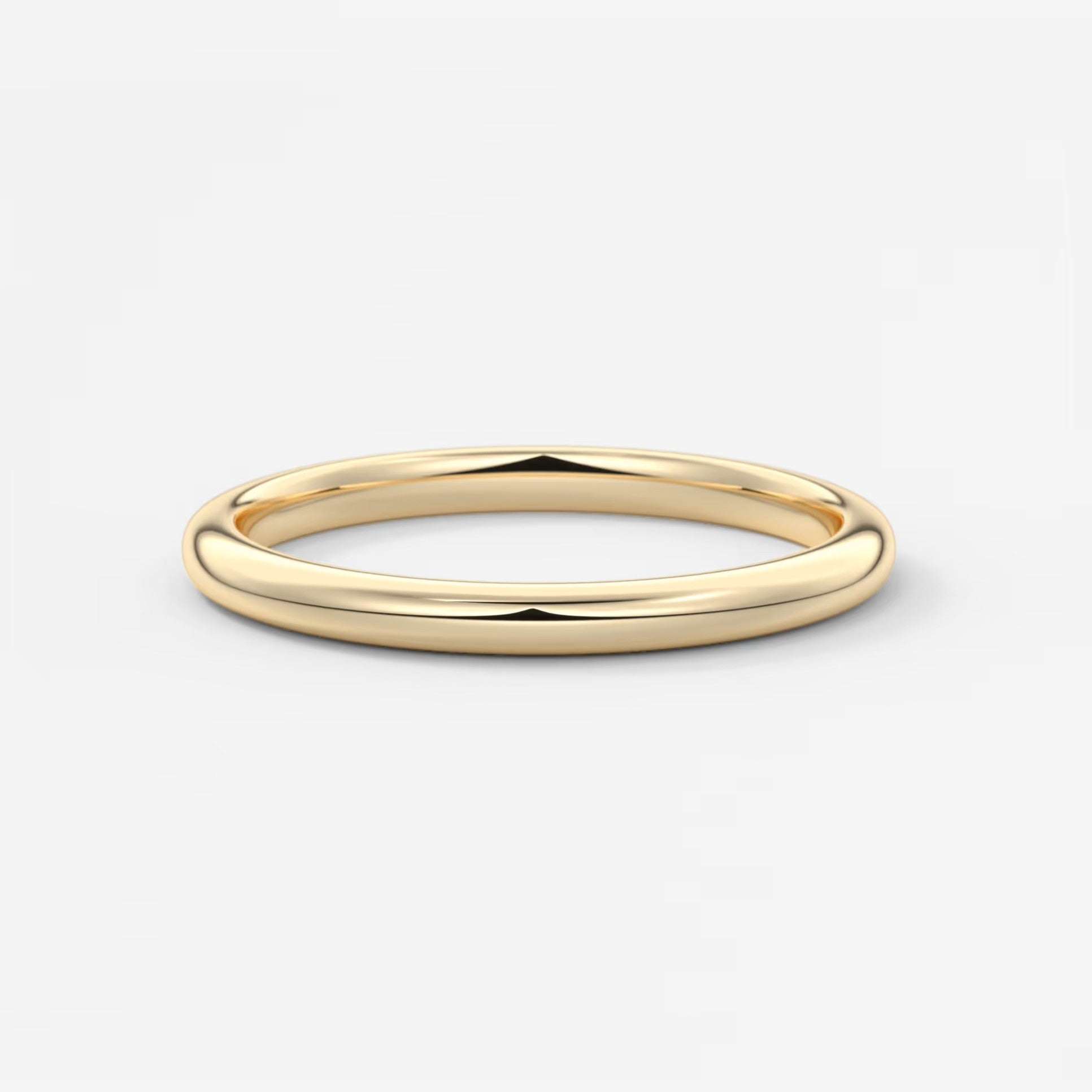 Classic round comfort-fit wedding band