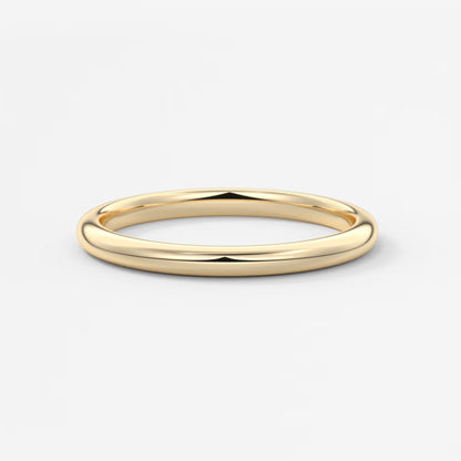 Classic round comfort-fit wedding band