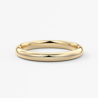 Classic round comfort-fit wedding band