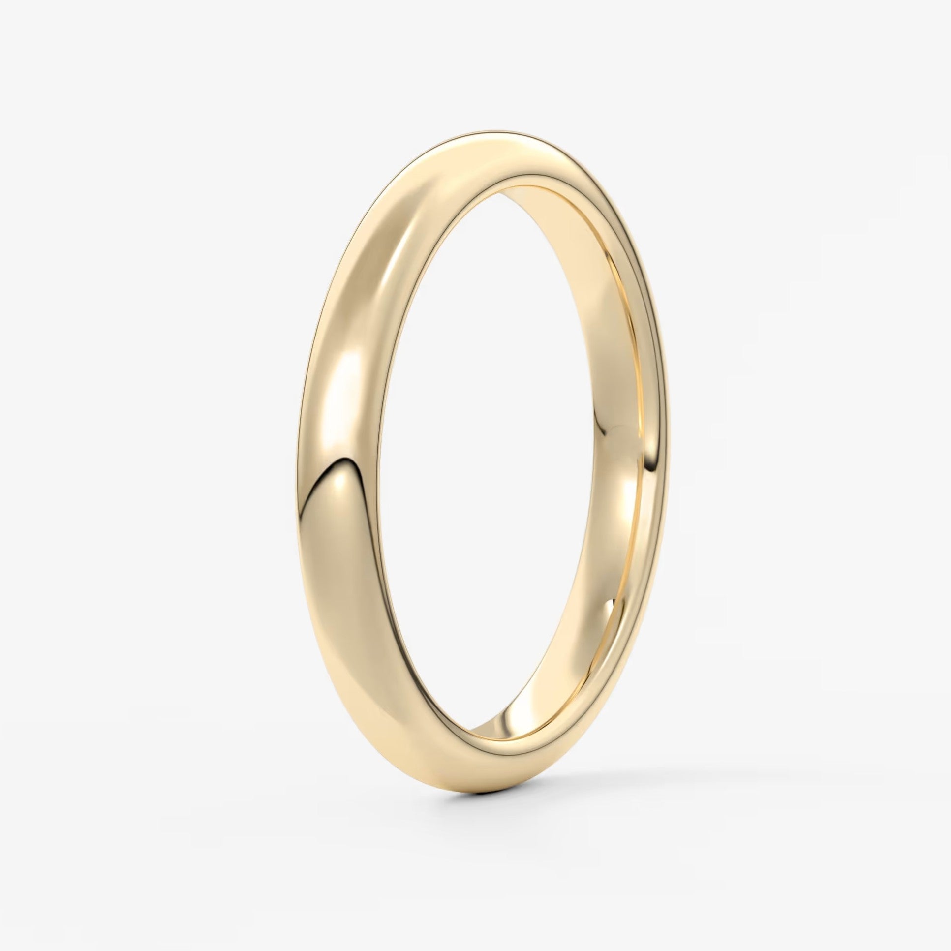 Classic round comfort-fit wedding band