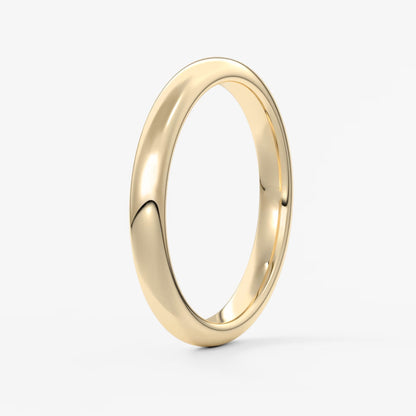 Classic round comfort-fit wedding band