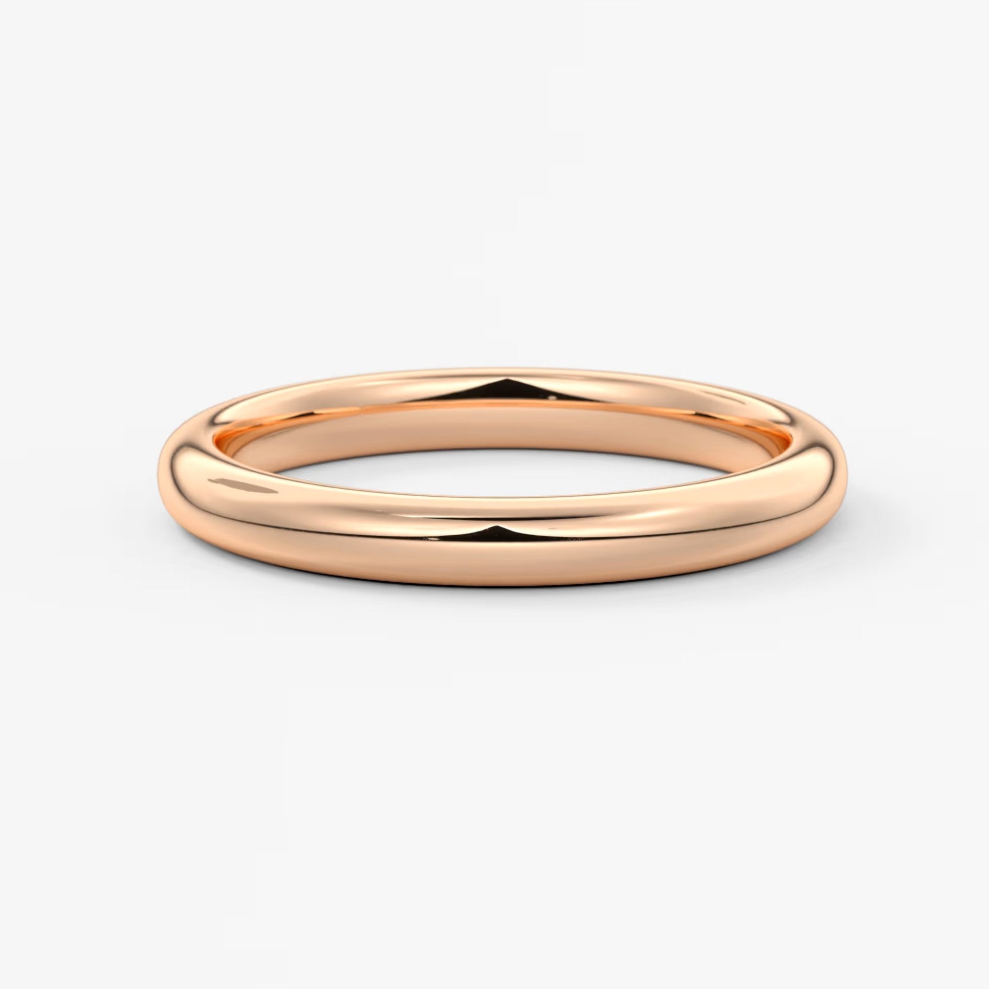 Classic round comfort-fit wedding band