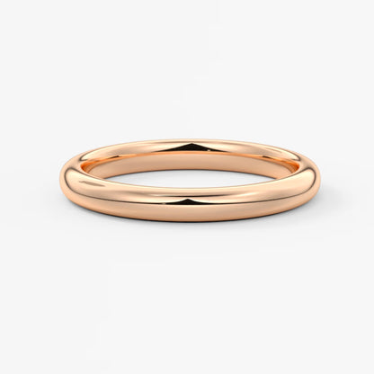 Classic round comfort-fit wedding band