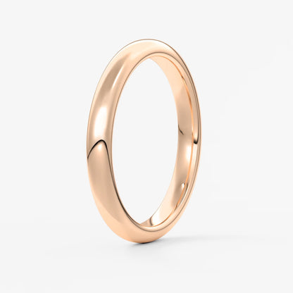 Classic round comfort-fit wedding band