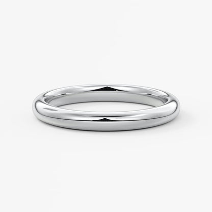 Classic round comfort-fit wedding band