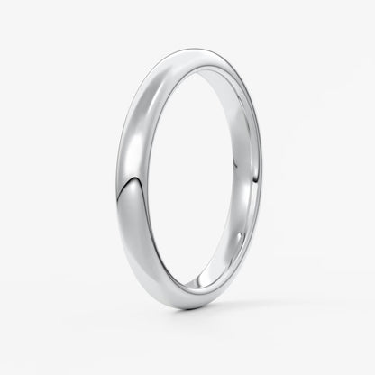 Classic round comfort-fit wedding band