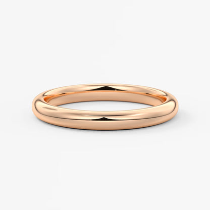 Classic round comfort-fit wedding band