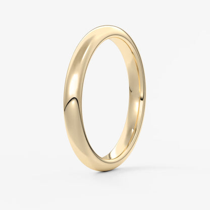 Classic round comfort-fit wedding band