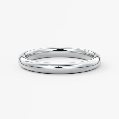 Classic round comfort-fit wedding band