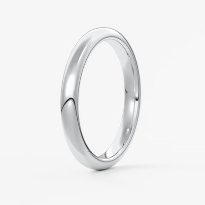 Classic round comfort-fit wedding band