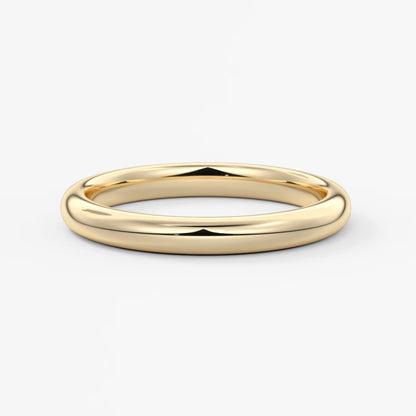 Classic round comfort-fit wedding band