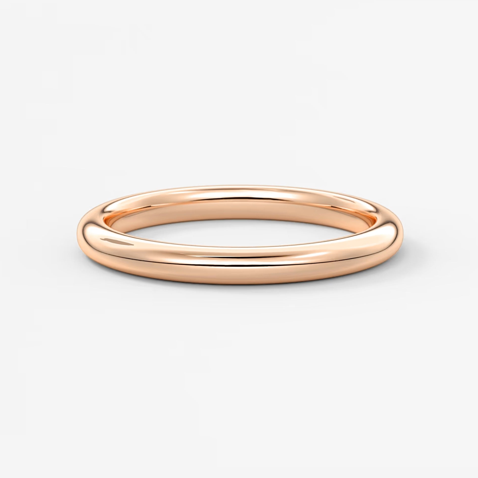 Classic round comfort-fit wedding band