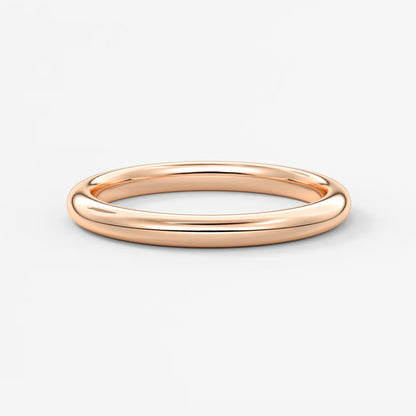 Classic round comfort-fit wedding band