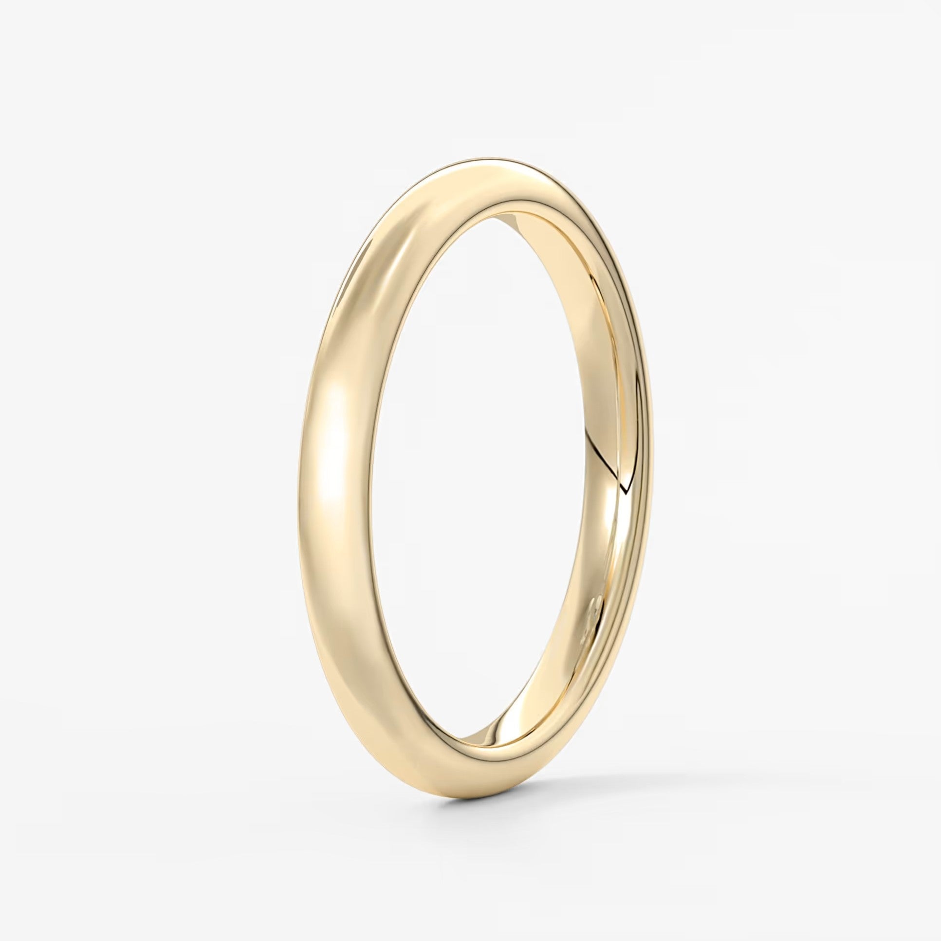 Classic round comfort-fit wedding band