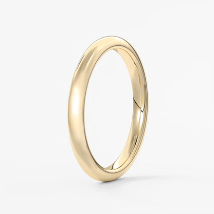 Classic round comfort-fit wedding band