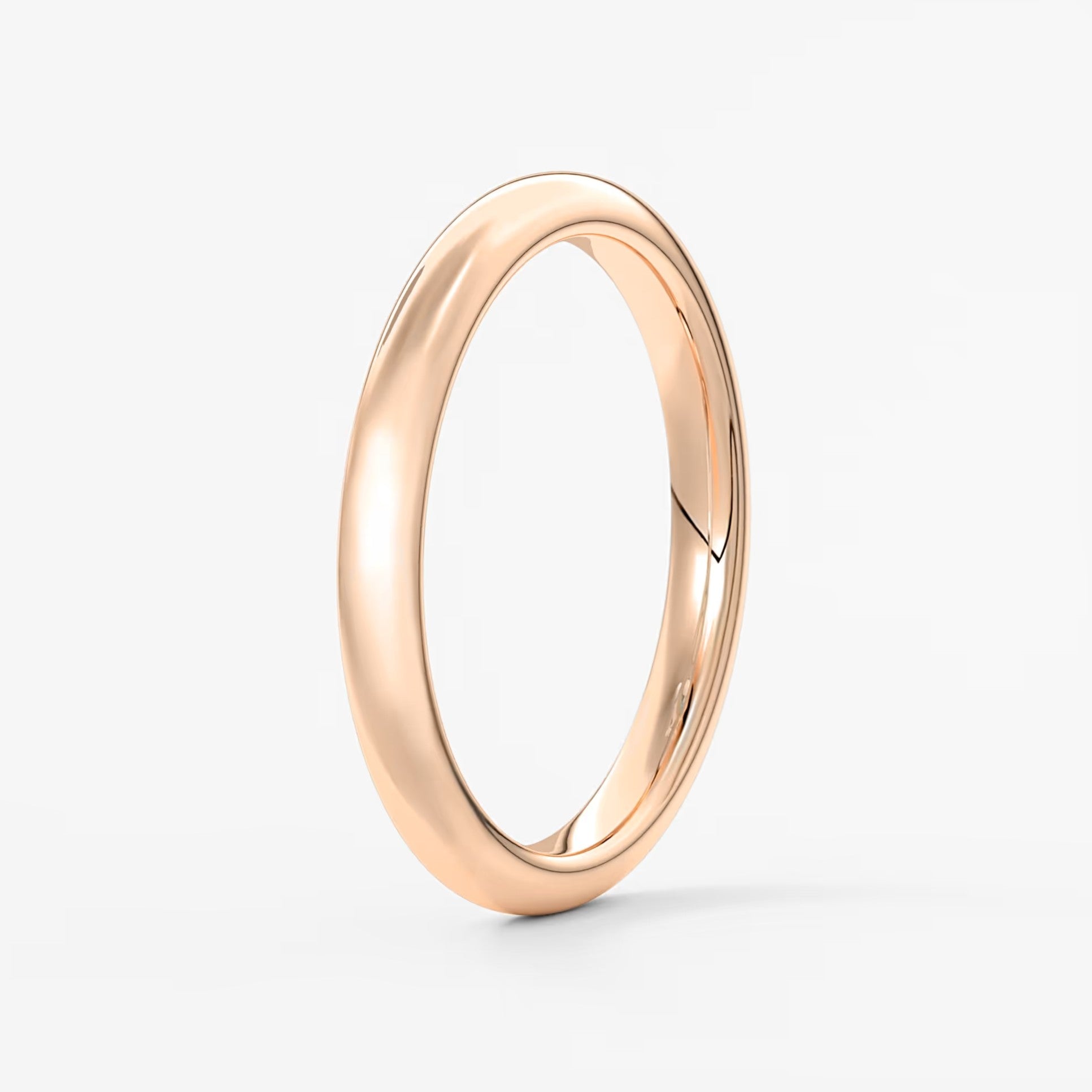 Classic round comfort-fit wedding band