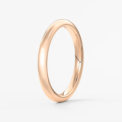 Classic round comfort-fit wedding band