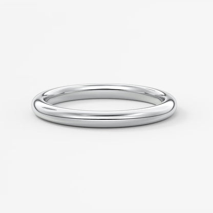 Classic round comfort-fit wedding band