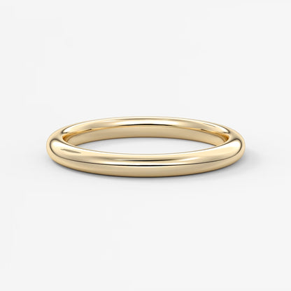 Classic round comfort-fit wedding band