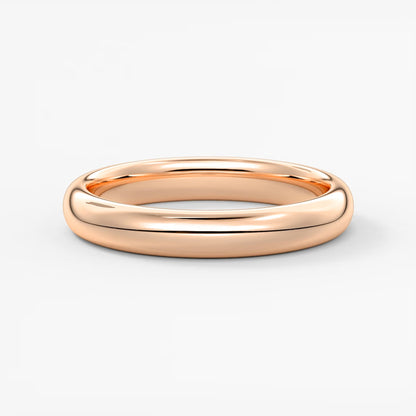 Classic round comfort-fit wedding band