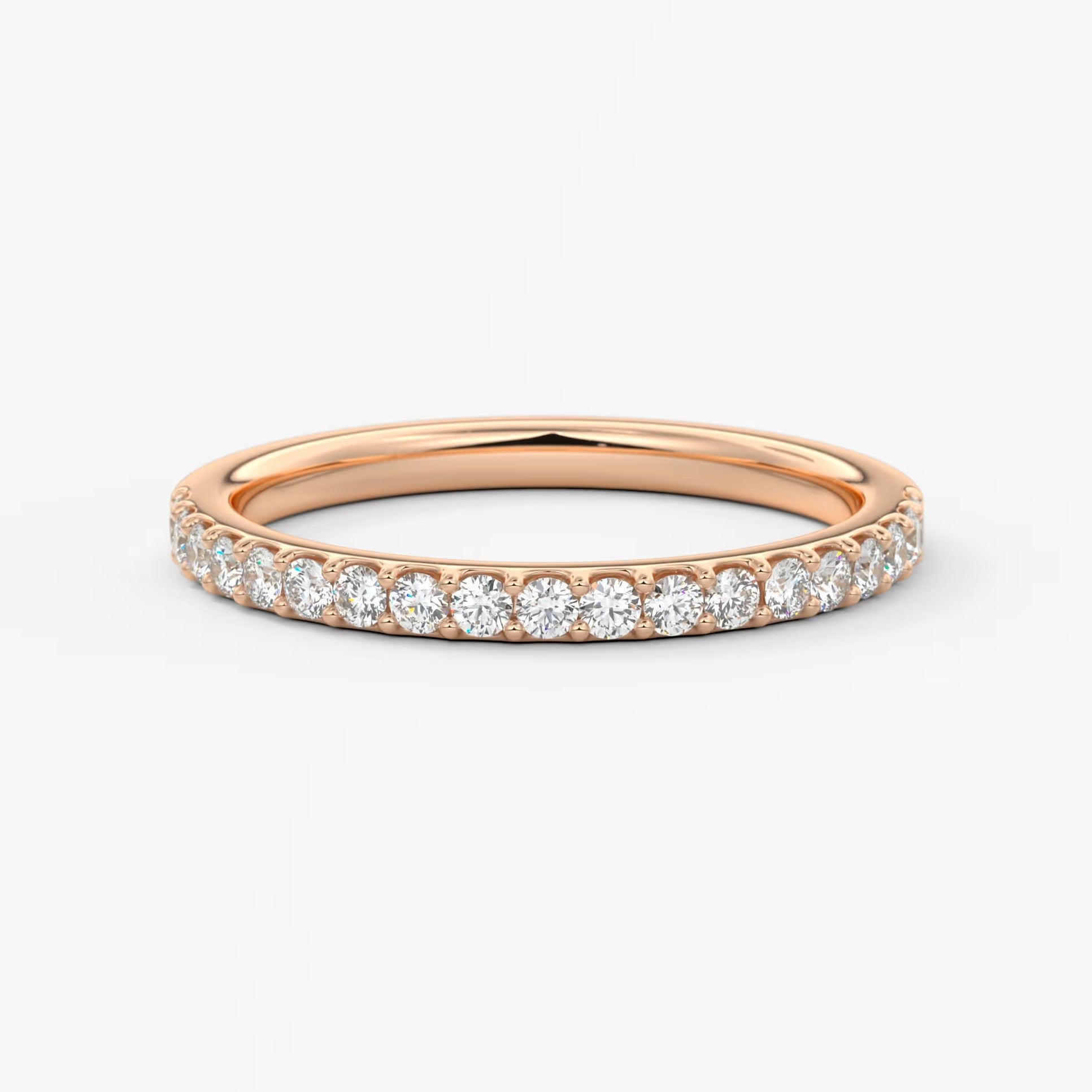 Elise classic half-eternity wedding band