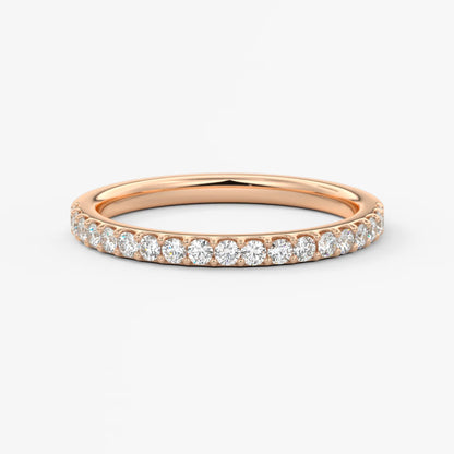 Elise classic half-eternity wedding band