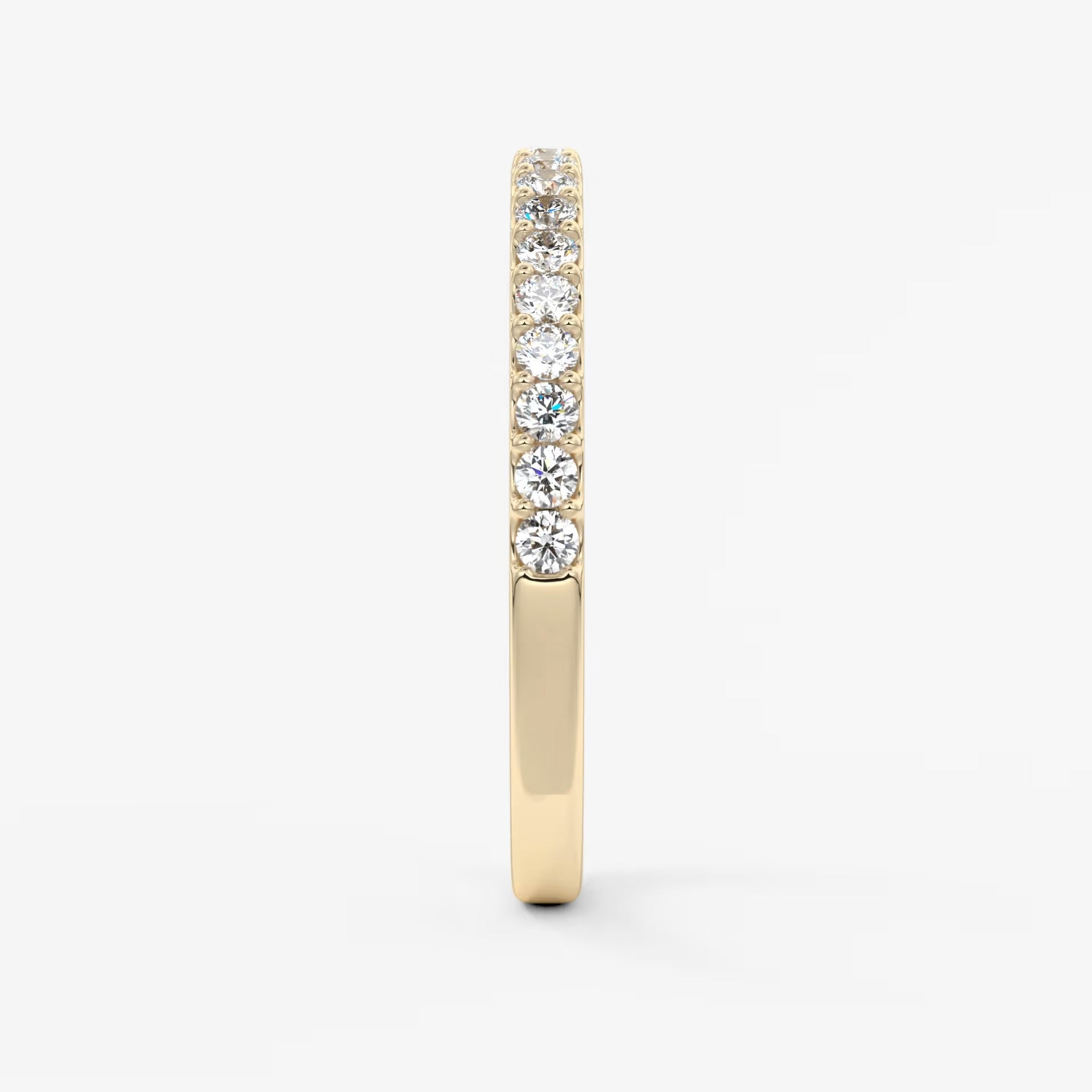 Elise classic half-eternity wedding band