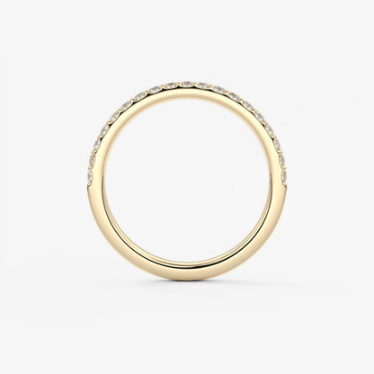 Elise classic half-eternity wedding band