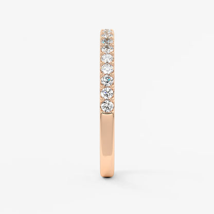 Elise classic half-eternity wedding band