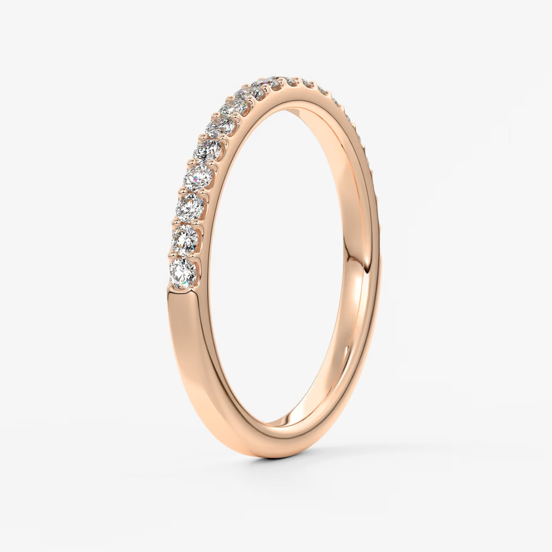 Elise classic half-eternity wedding band