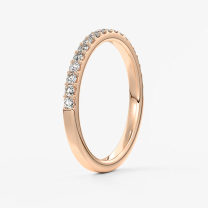 Elise classic half-eternity wedding band