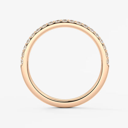 Elise classic half-eternity wedding band