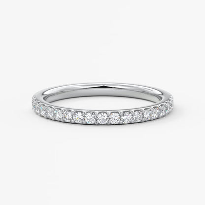 Elise classic half-eternity wedding band