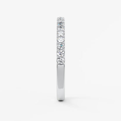 Elise classic half-eternity wedding band