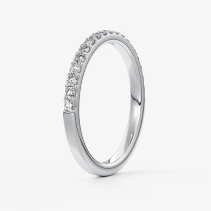 Elise classic half-eternity wedding band
