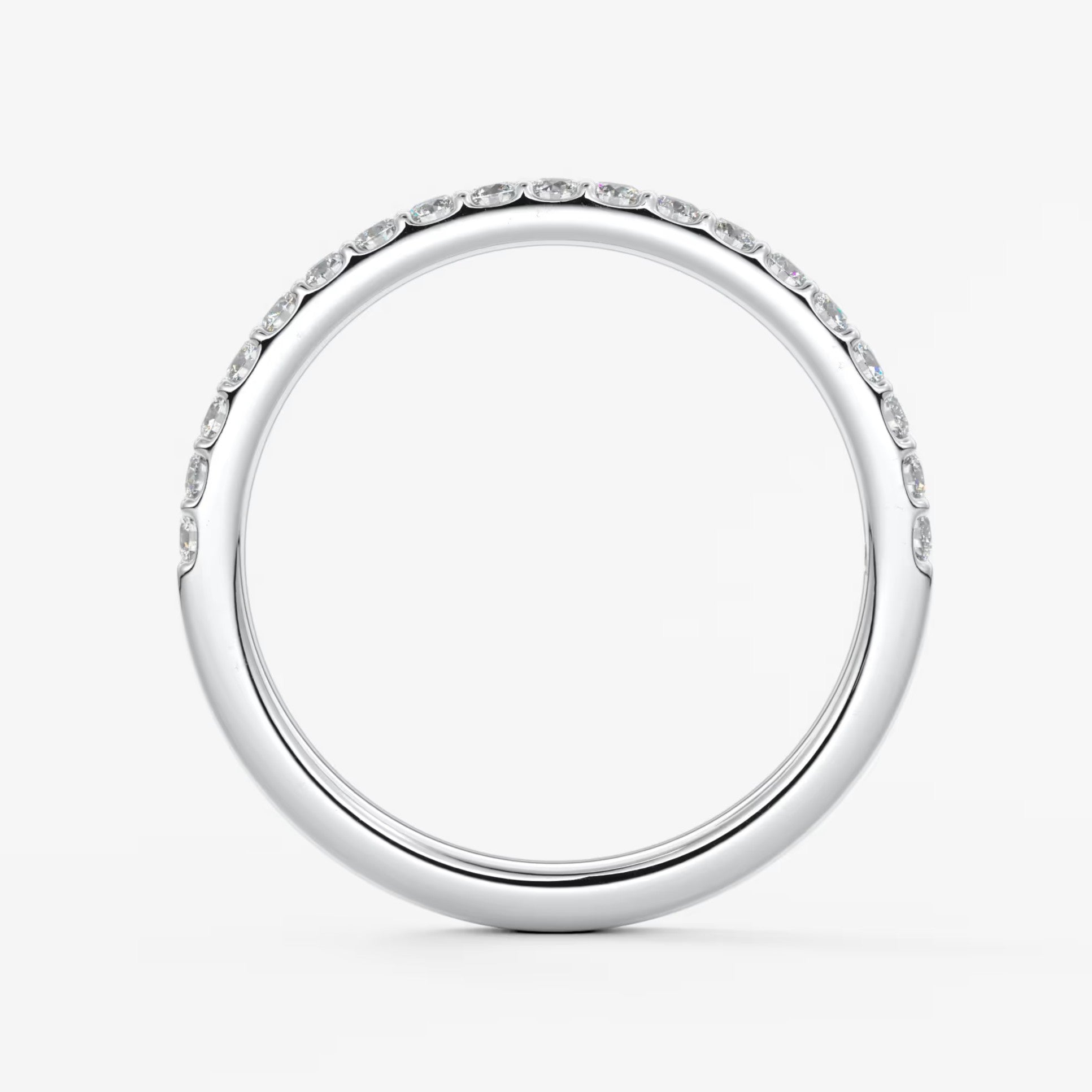 Elise classic half-eternity wedding band