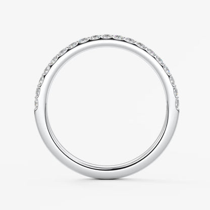 Elise classic half-eternity wedding band
