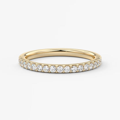 Elise classic half-eternity wedding band