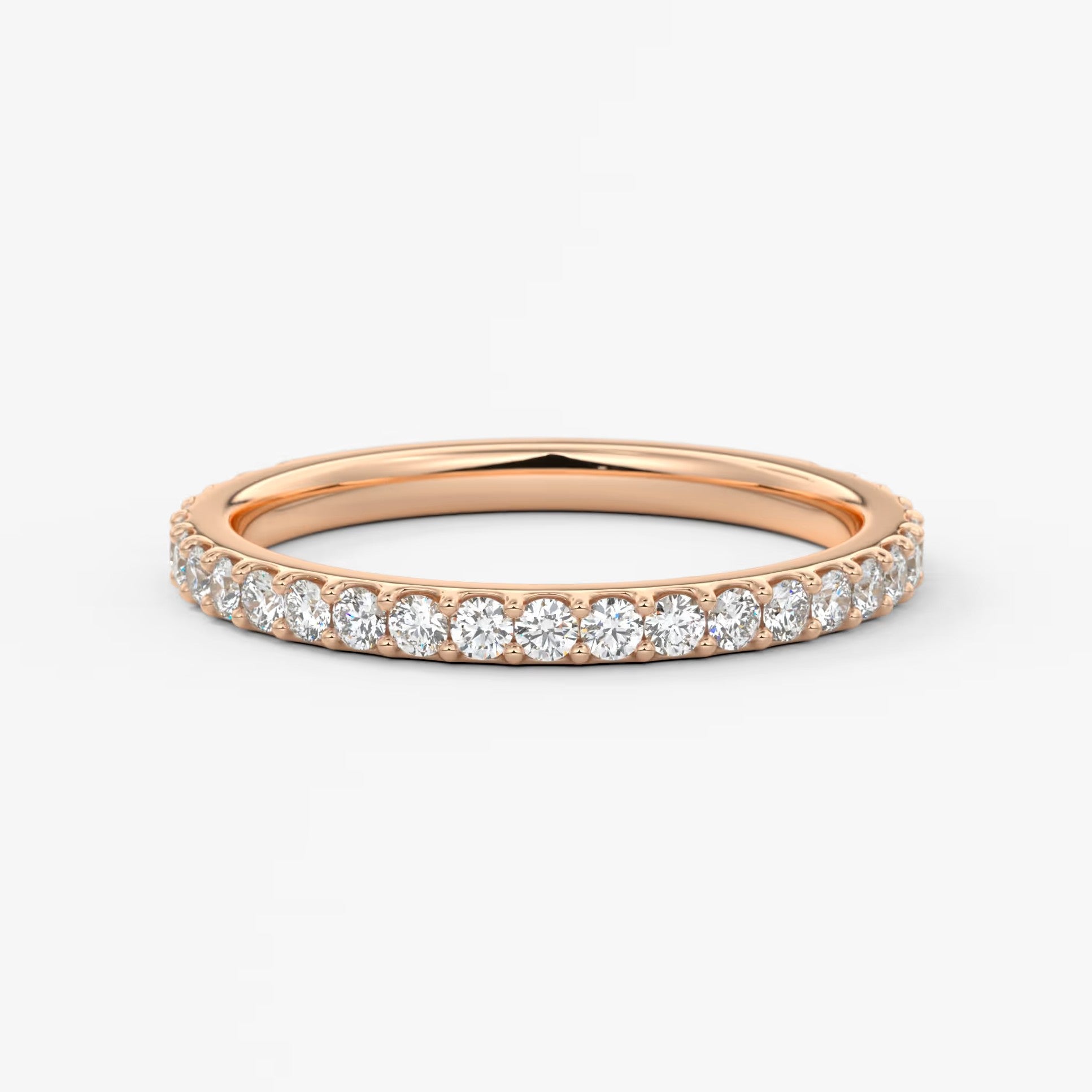 Elise classic three-quarter eternity wedding band