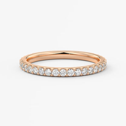 Elise classic three-quarter eternity wedding band