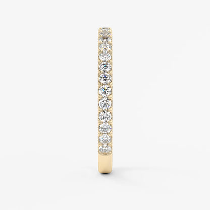 Elise classic three-quarter eternity wedding band