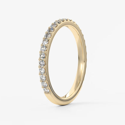 Elise classic three-quarter eternity wedding band